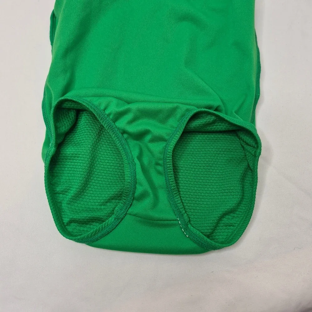 Ocean Gear Girls Green Textured‎ Ruffle Strap One Piece Swimsuit Size XS 4-5